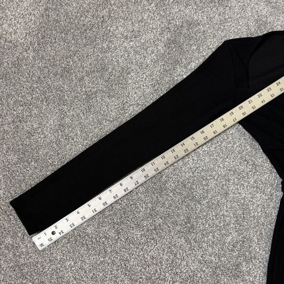 PrettyLittleThing Jumpsuit Womens US 4 Black Long Sleeve Cutout Ribbed Stretch - Picture 10 of 11